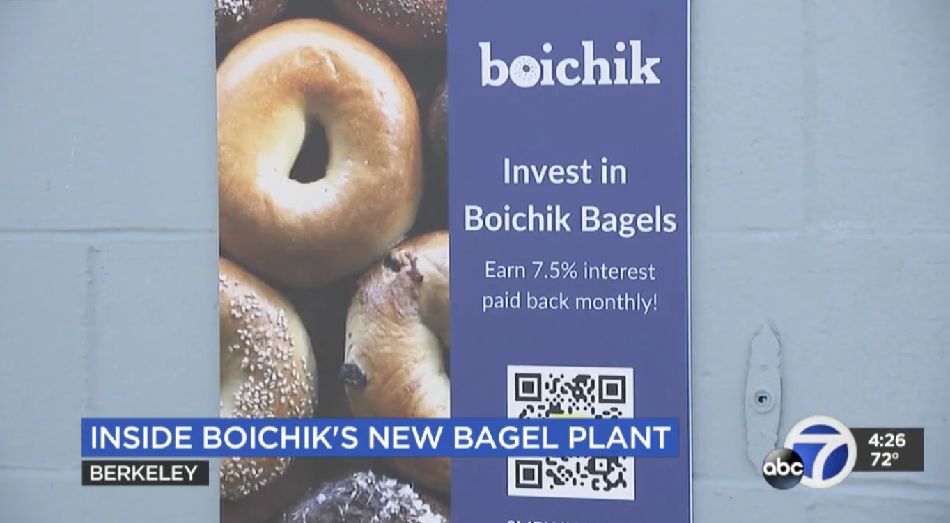 Boichik Bagels Raises $1 million to Build Bagel Manufacturing Plant
